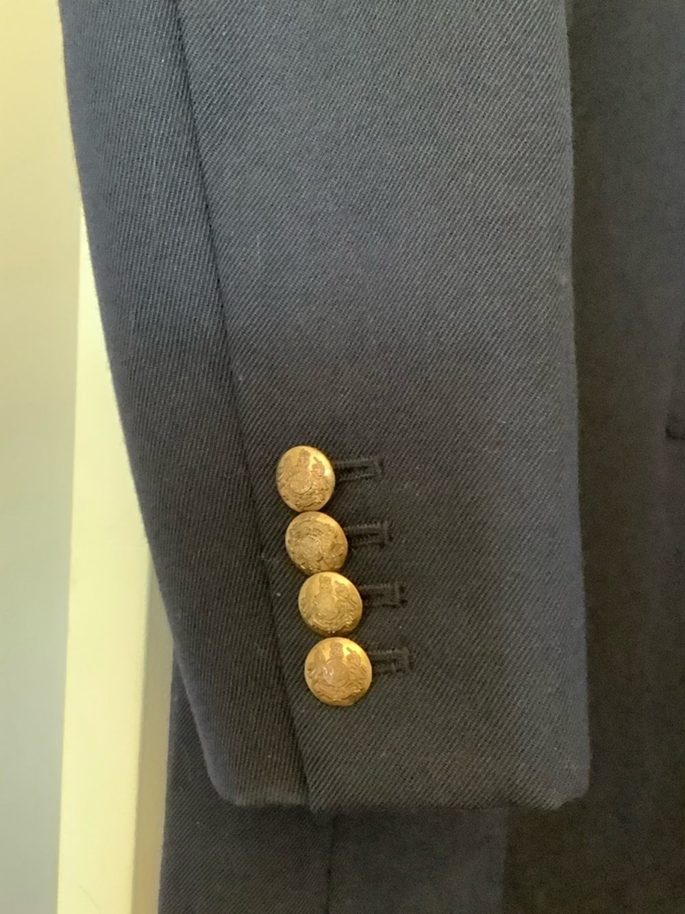 J. Crew Navy Single-Breasted Long Coat Dress - Picture 4 of 9